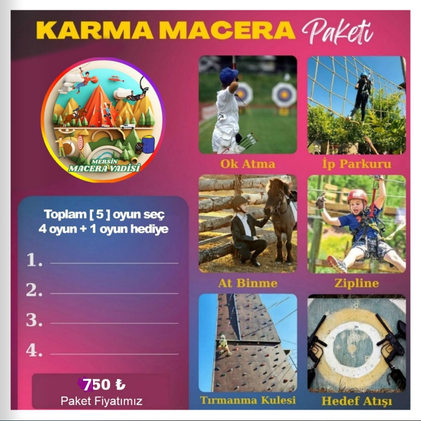 Tüm Oyun ve Macera Park Fiyatlarımız